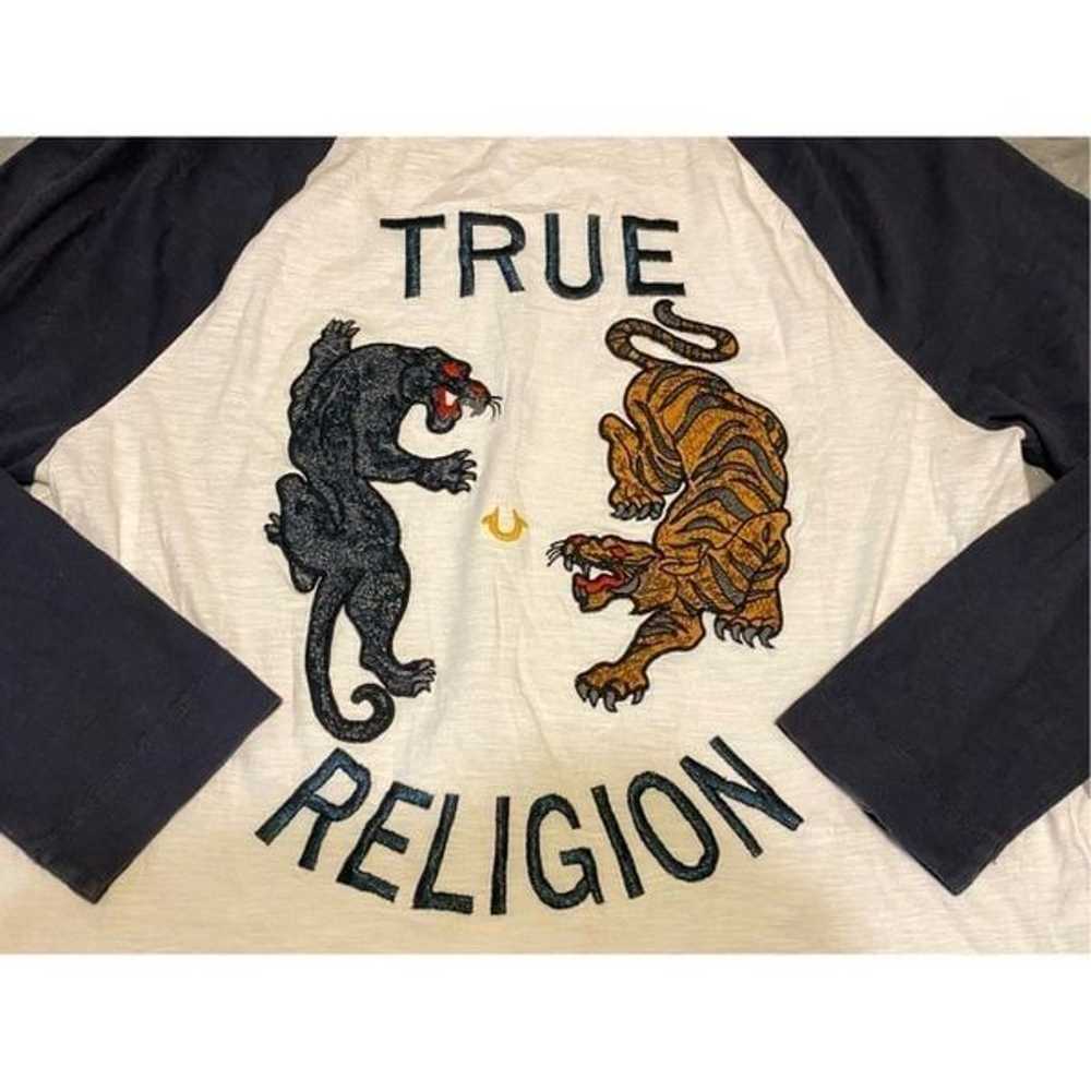 True Religion Shirt Mens Extra Large White Blue L… - image 3