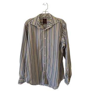 Tailorbyrd TailorByrd Striped Long Sleeve Buttondo
