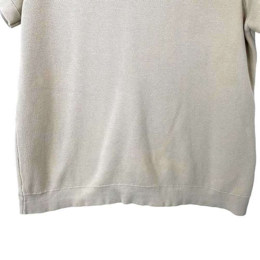 Zara Mens knit neutral t shirt top Size M beige - image 4