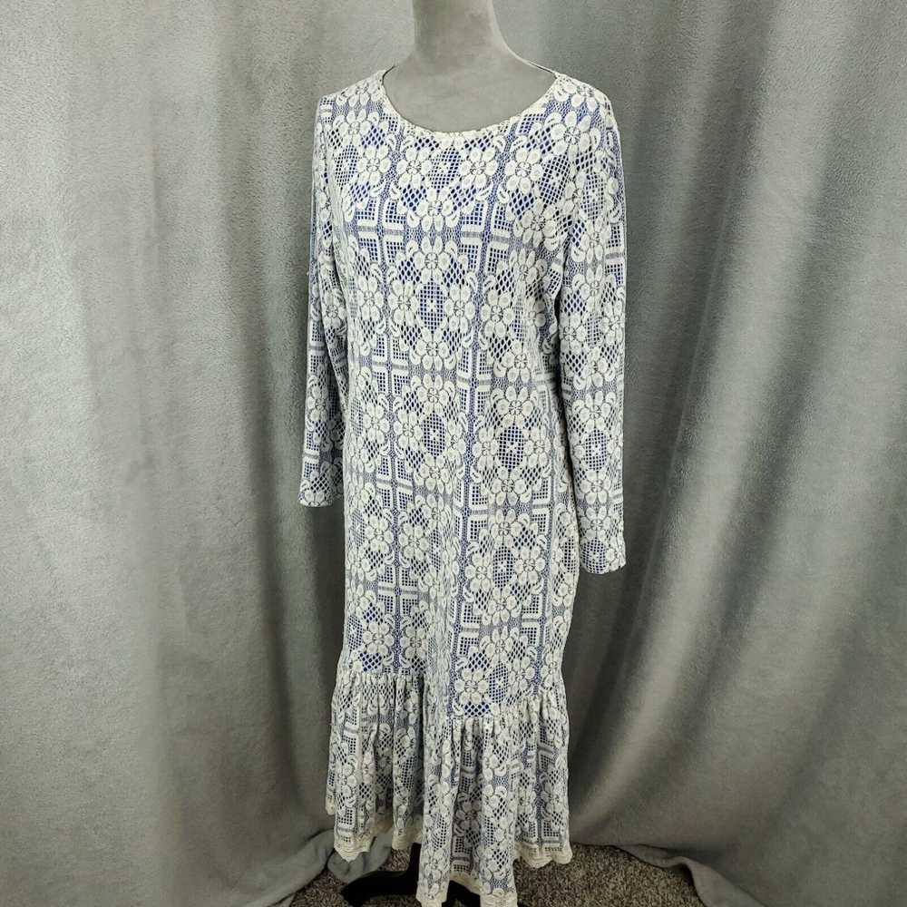 Vintage Dainty Jewells Dress Womens XXL White Lac… - image 1