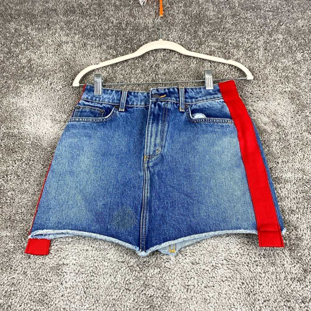 Vintage Carmar Denim Cut-off Mini Skirt Women's S… - image 1