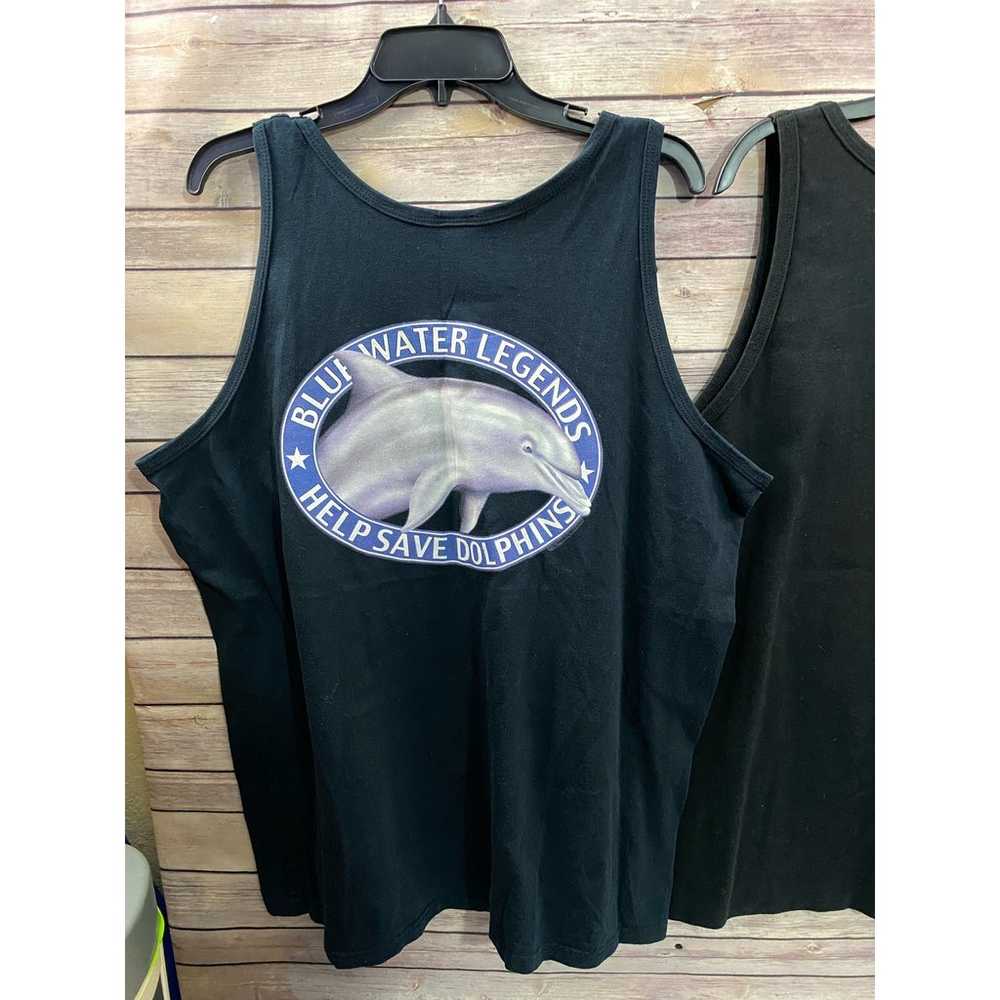 Vintage Australian Gold / Dolphins Black Tank Top… - image 7