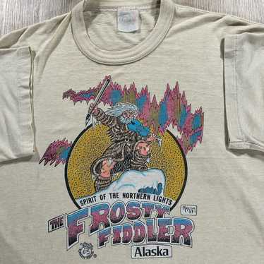 Vintage 1987 Alaska The Frosty Fiddler T-Shirt Me… - image 1