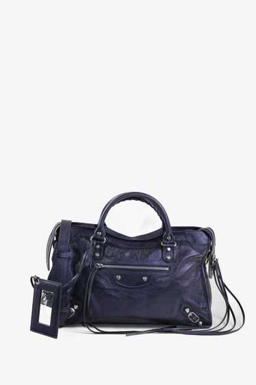 Balenciaga Balenciaga Blue Chevre Metallic Edge C… - image 1