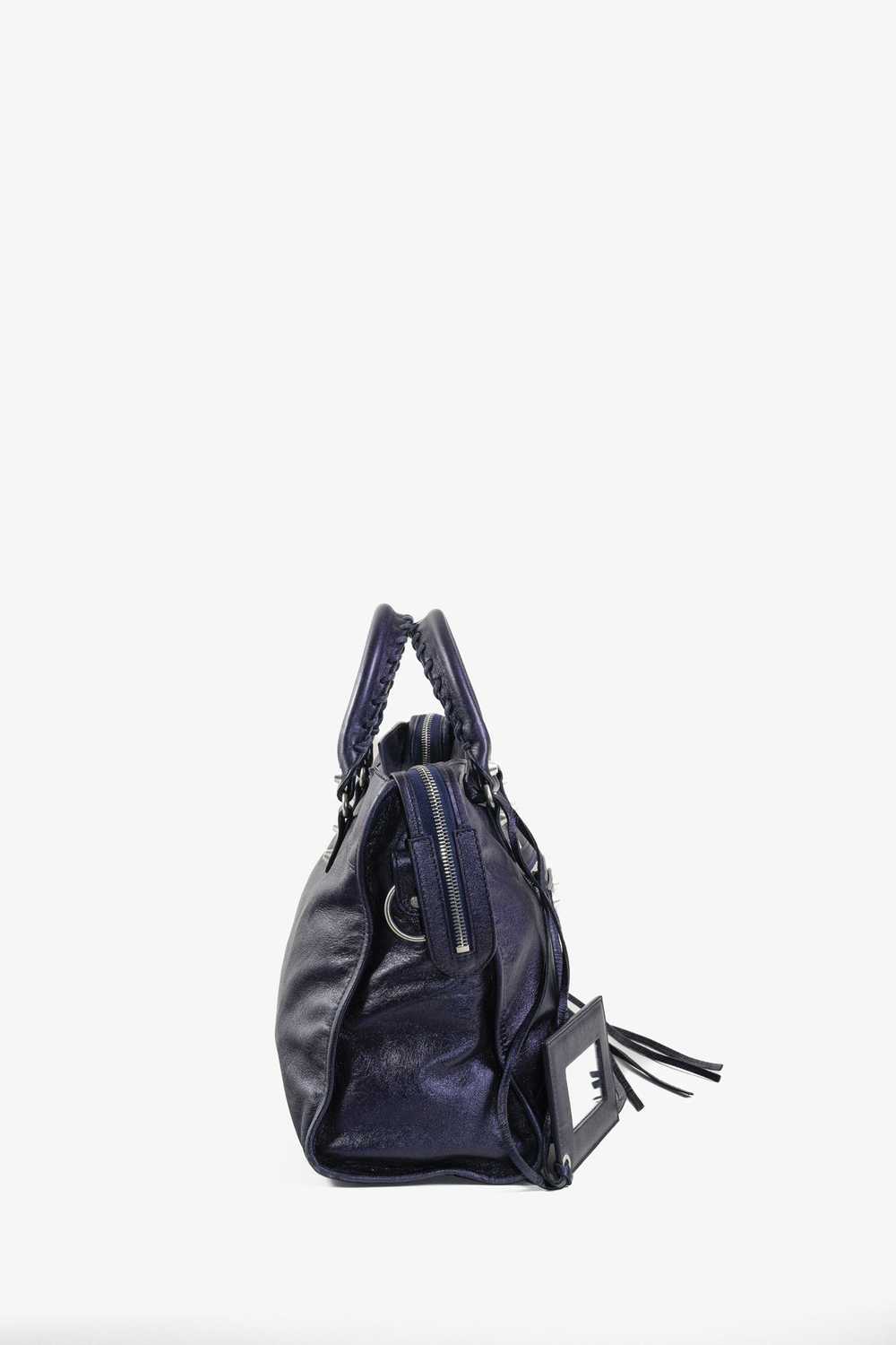 Balenciaga Balenciaga Blue Chevre Metallic Edge C… - image 3