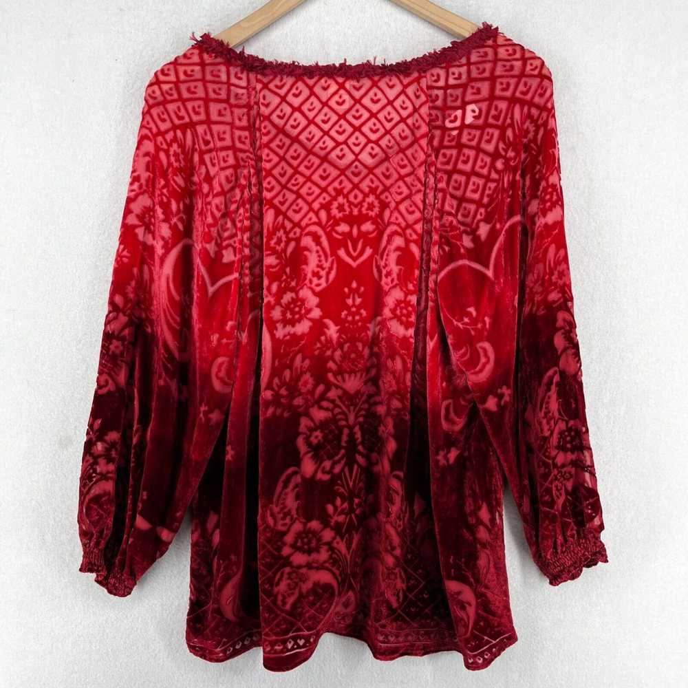 Vintage SUNDANCE Top Womens XL Velvet Burnout She… - image 2