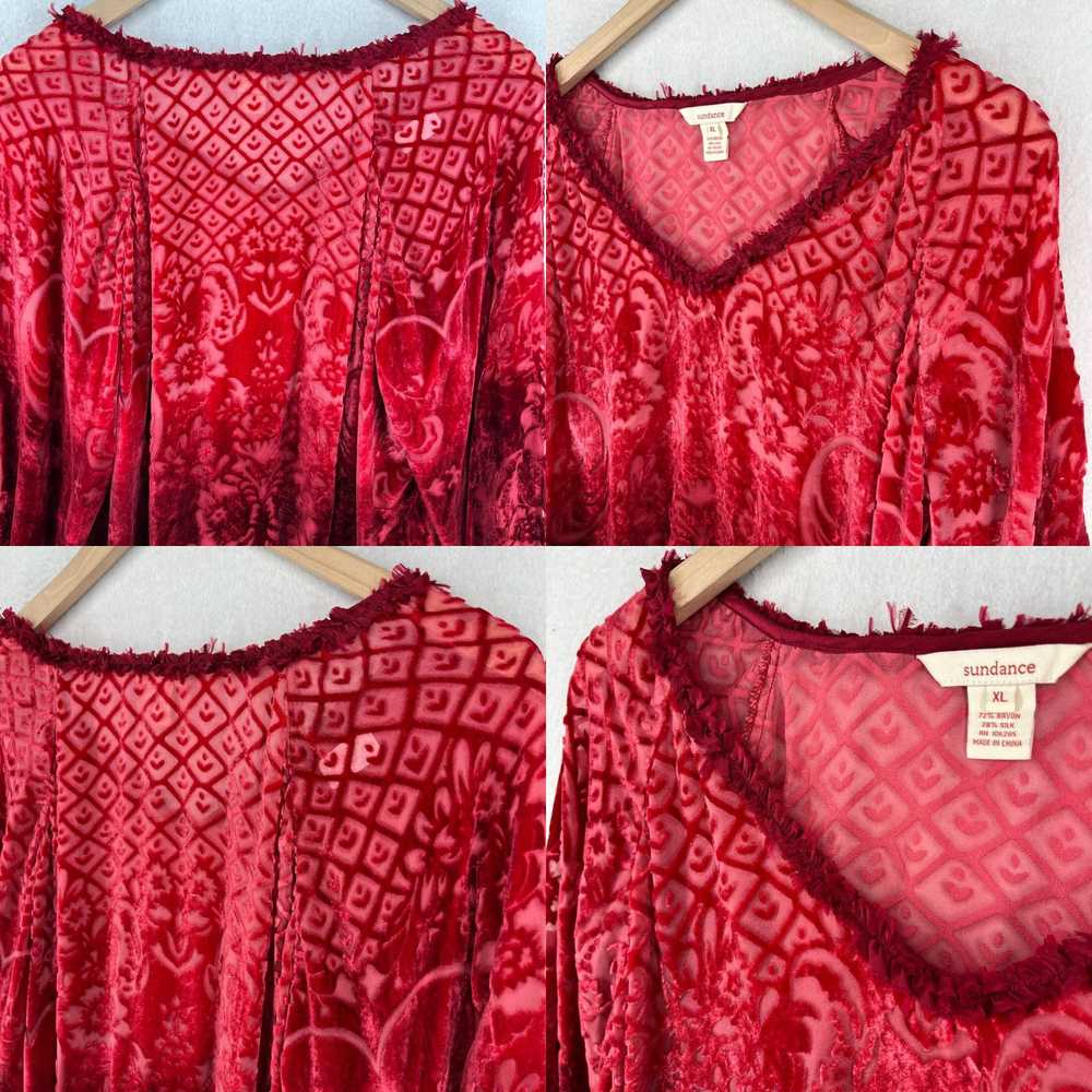 Vintage SUNDANCE Top Womens XL Velvet Burnout She… - image 4