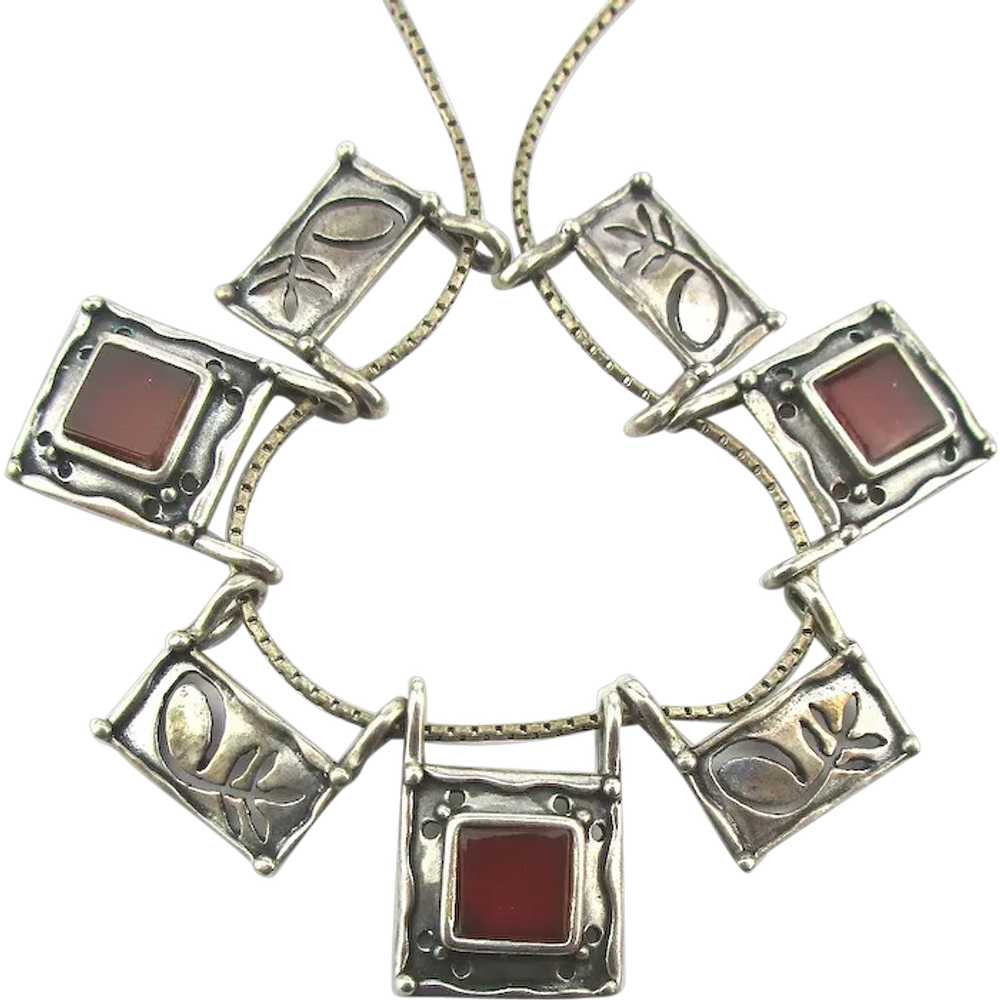 Modernist BILI 925 Israel Designer Necklace Sterl… - image 1