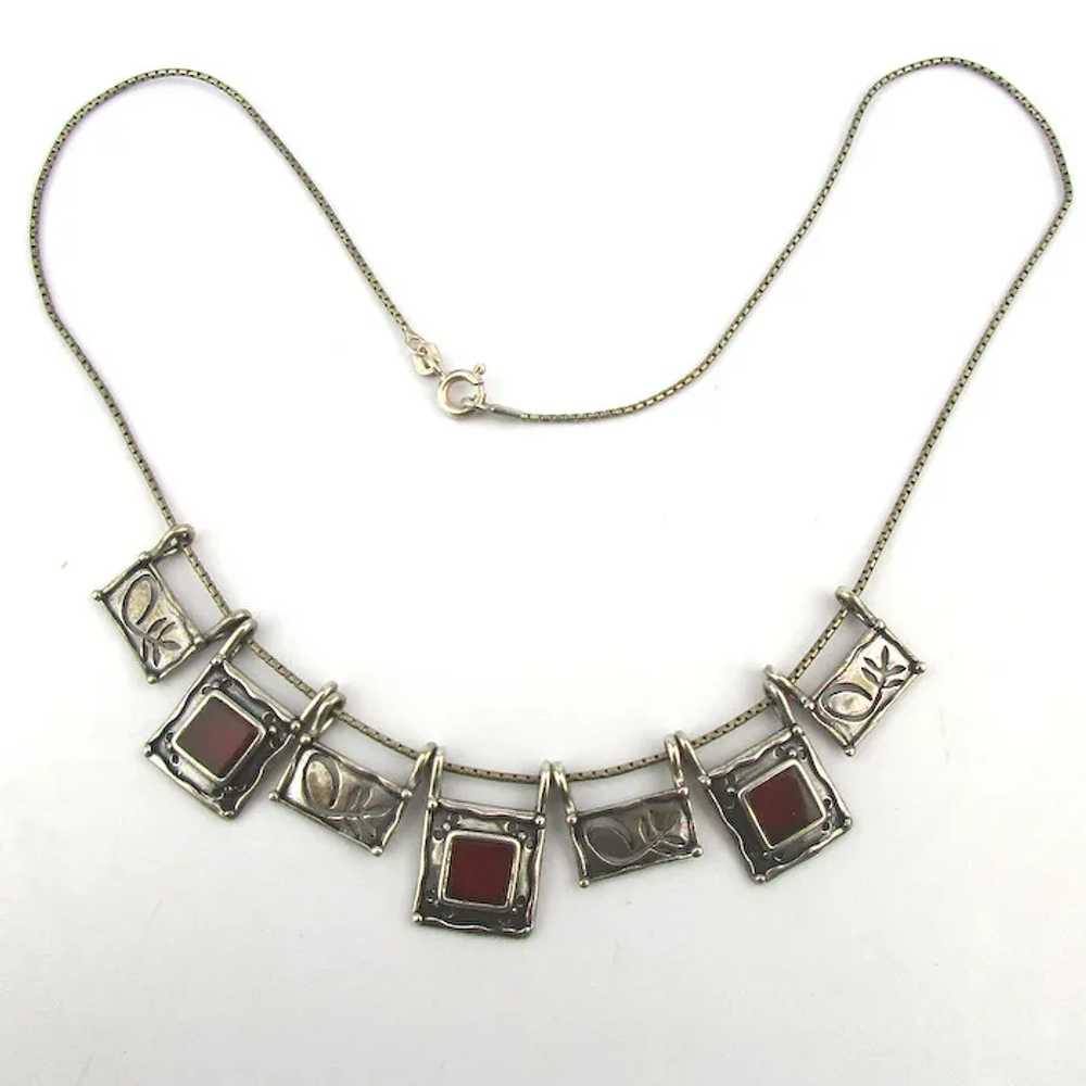 Modernist BILI 925 Israel Designer Necklace Sterl… - image 2