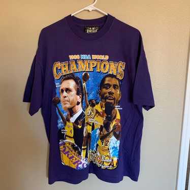 LA Lakers 1988 NBA World Champions Purple Shirt M… - image 1