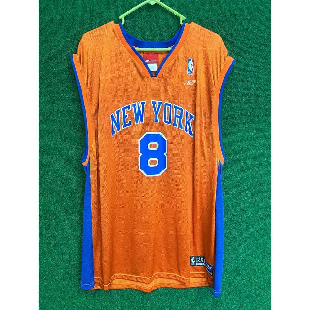 90s Reebok Latrell Sprewell Orange New York Knick… - image 1