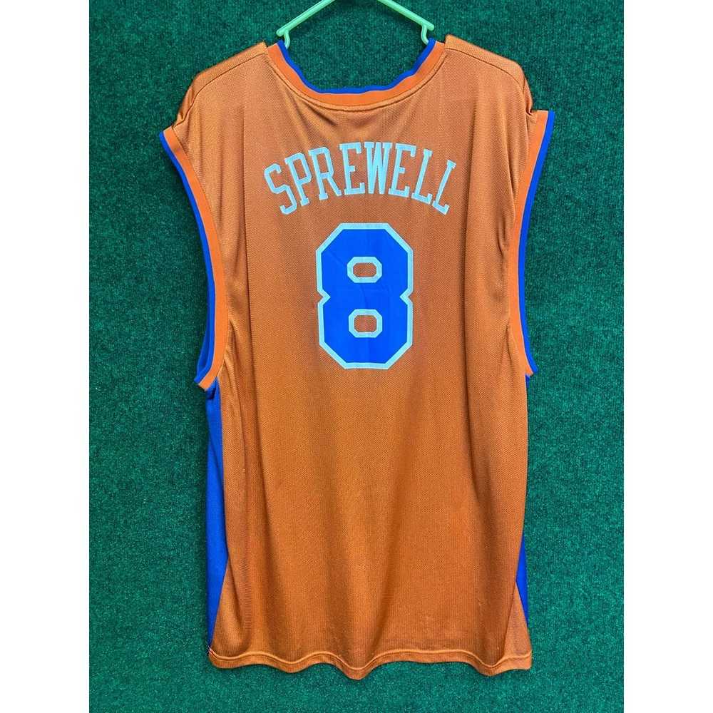 90s Reebok Latrell Sprewell Orange New York Knick… - image 2