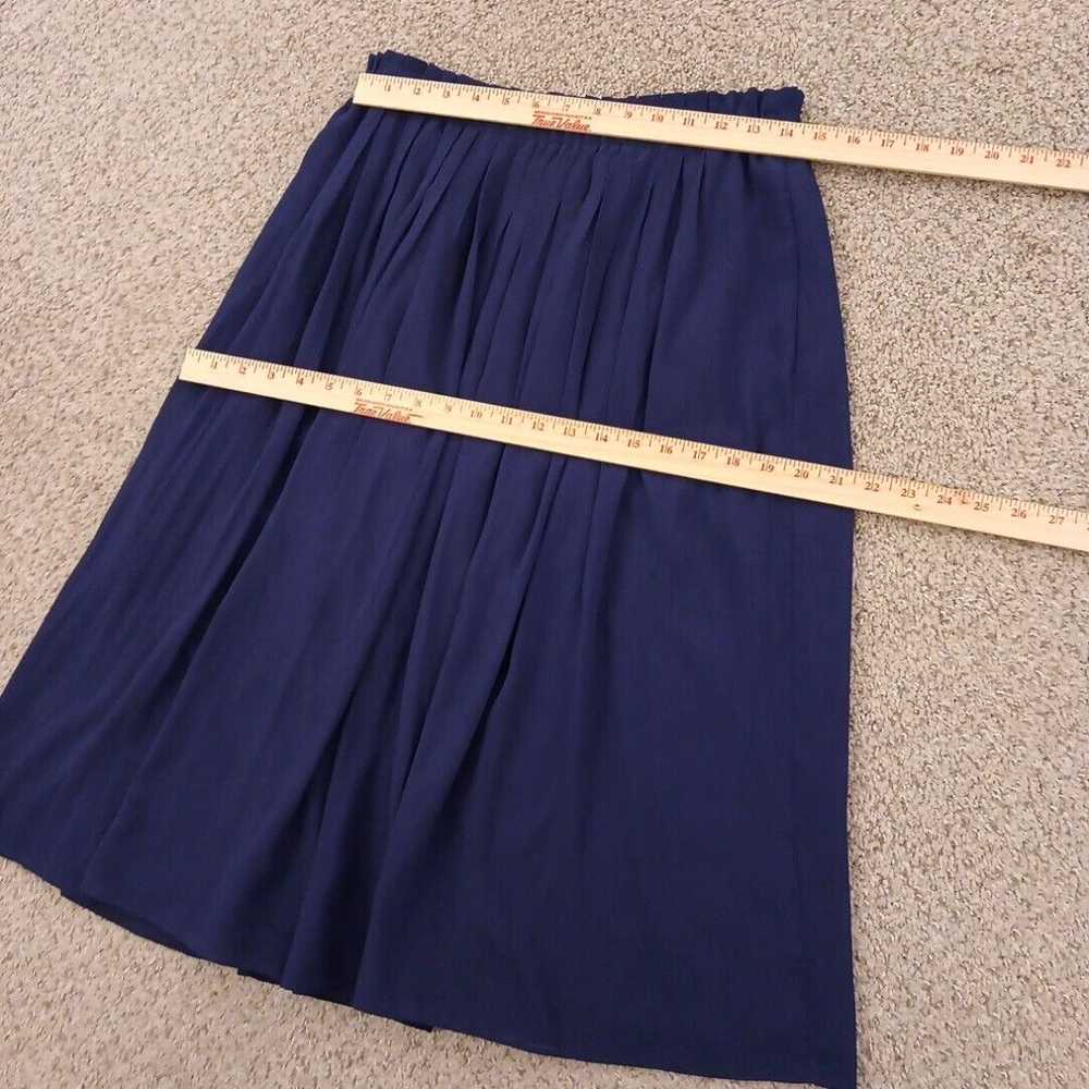 Loft Loft Skirt Small Purple Pleated Midi Pull On… - image 2