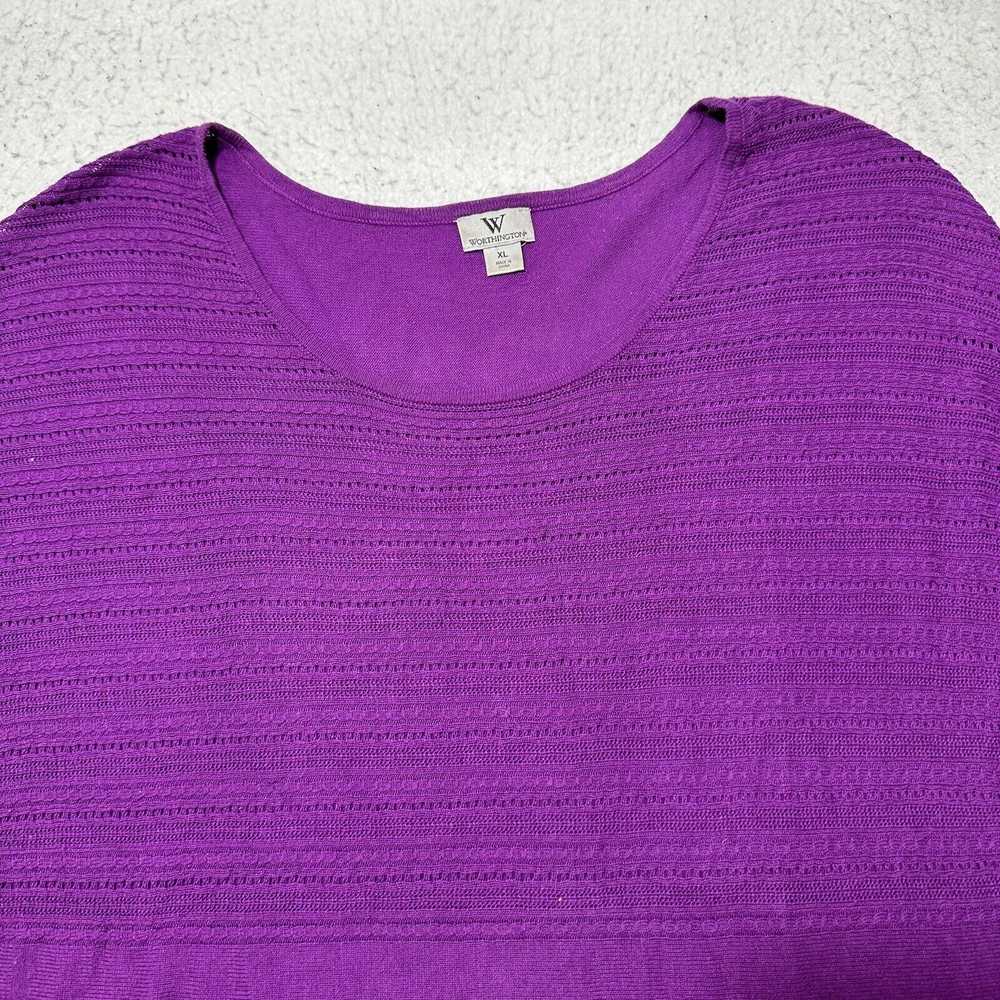 Worthington Worthington XL Knit Top Short Sleeve … - image 2