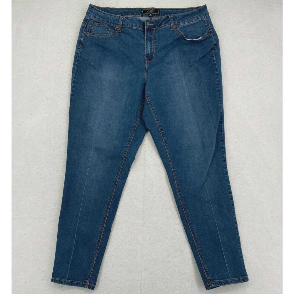 Vintage Cato Jeans Womens 18 Blue High Rise Skinn… - image 1