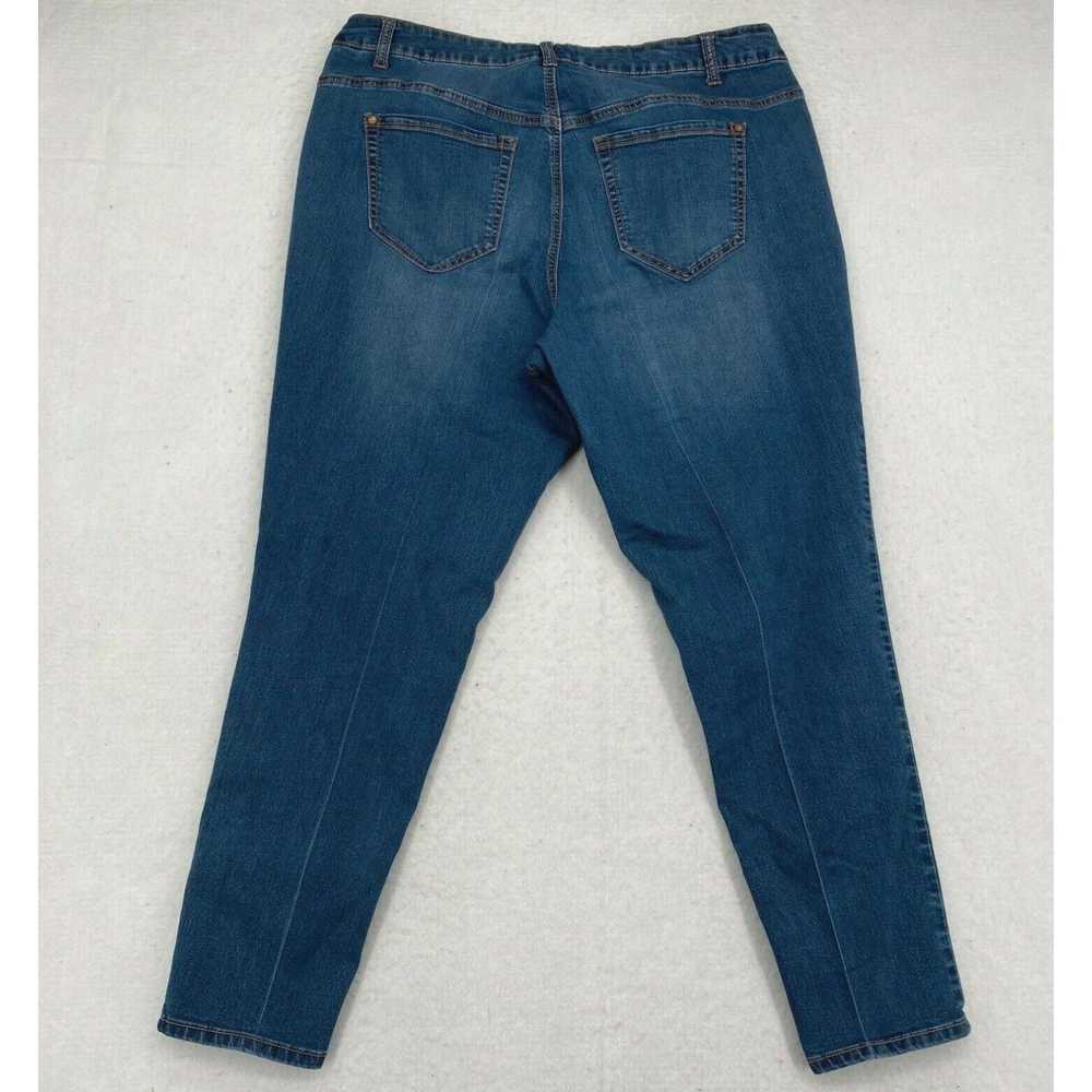 Vintage Cato Jeans Womens 18 Blue High Rise Skinn… - image 2