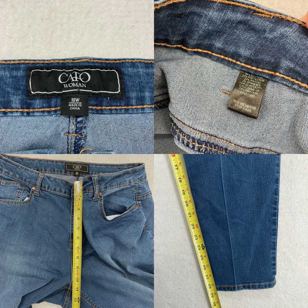 Vintage Cato Jeans Womens 18 Blue High Rise Skinn… - image 4