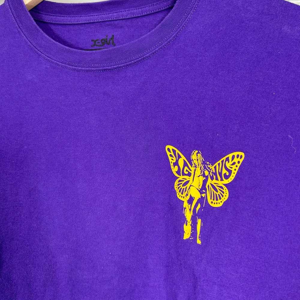 X-Girl Hysteric Glamour butterfly crop top t shirt - image 3