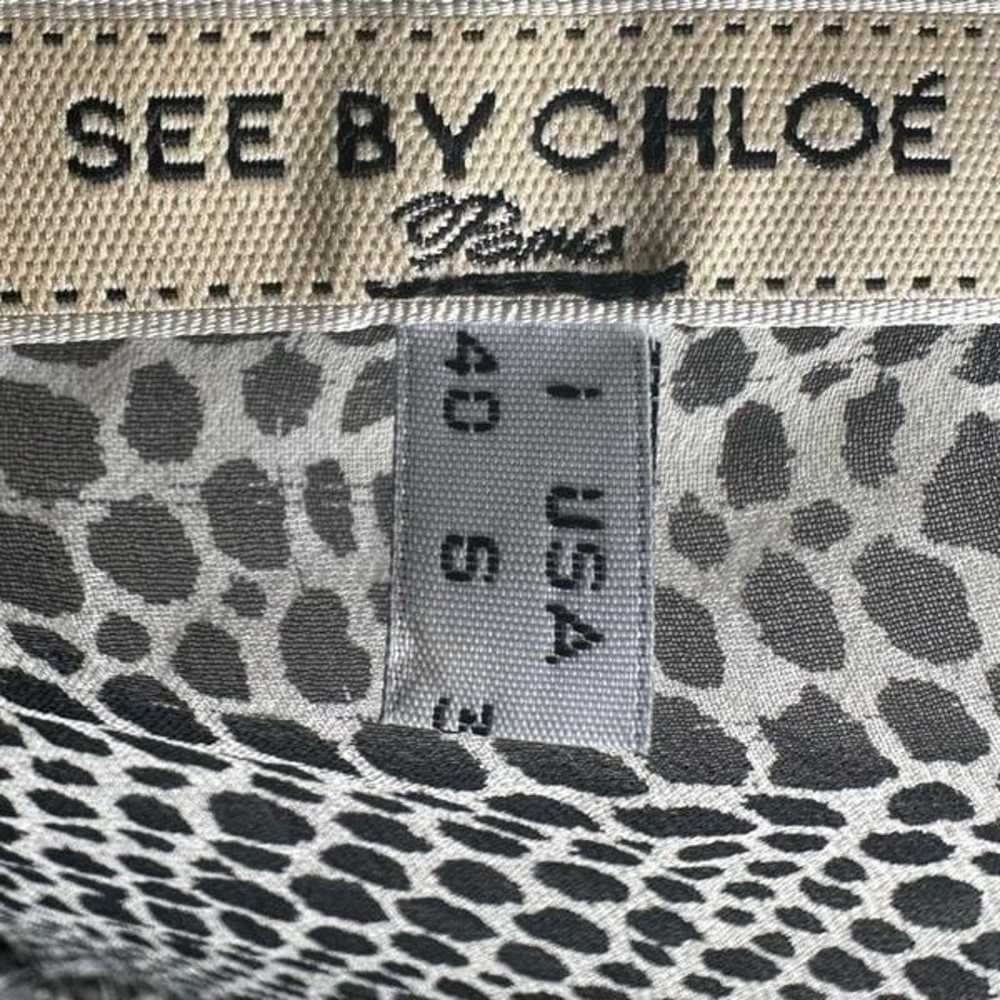 See by Chloe 100% Silk Jungalow Zebra Leopard Pri… - image 9