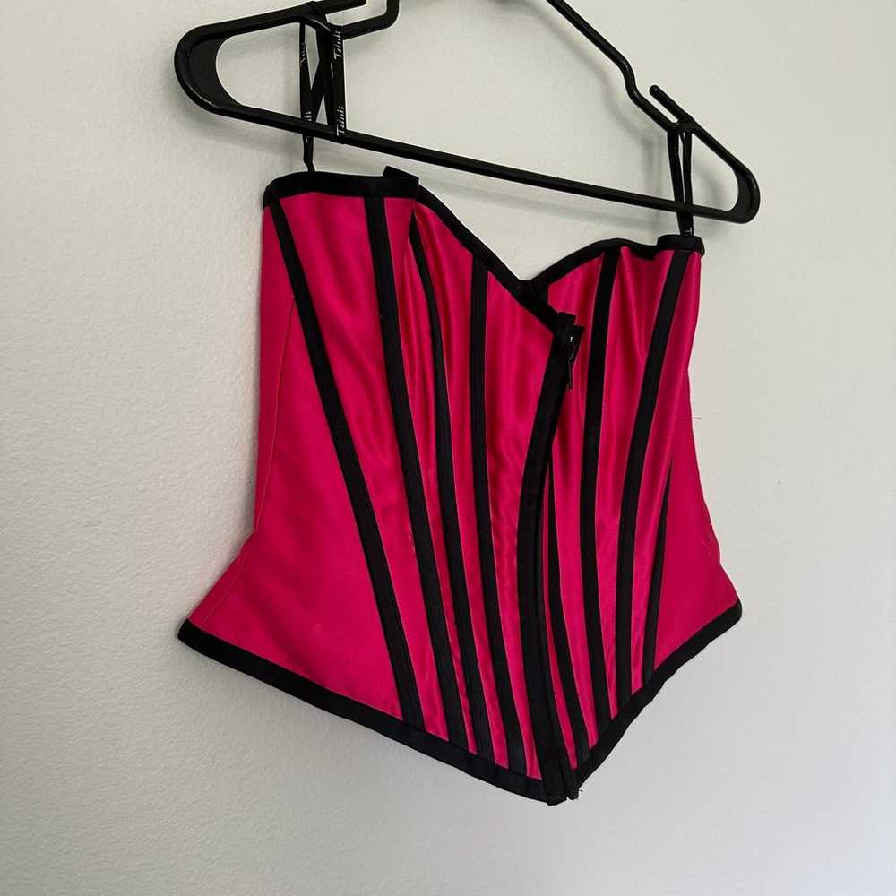 Vintage Tadashi Hot Pink Corset - image 2