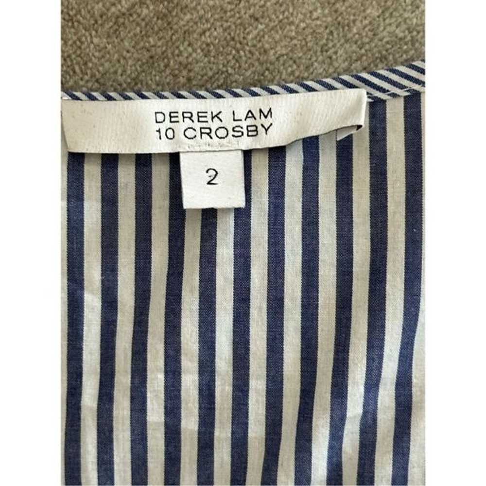 Derek Lam 10 Crosby pinstriped cropped top sz 2 - image 6