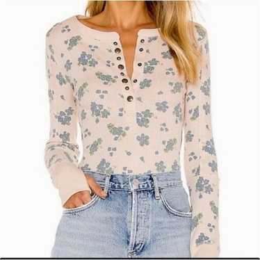 Free people Everest Floral Thermal Henley M