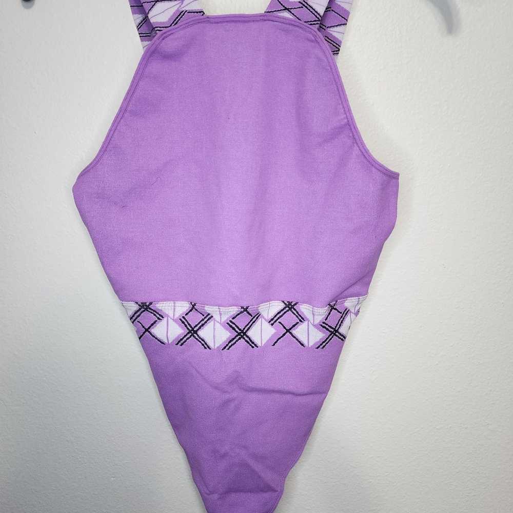 Free People Purple Argyle Bodysuit - image 1