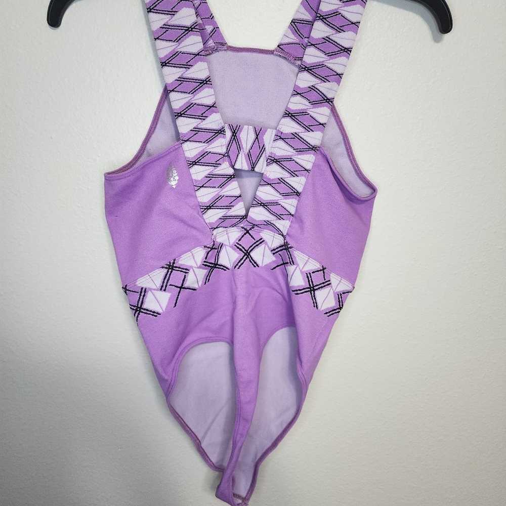 Free People Purple Argyle Bodysuit - image 2