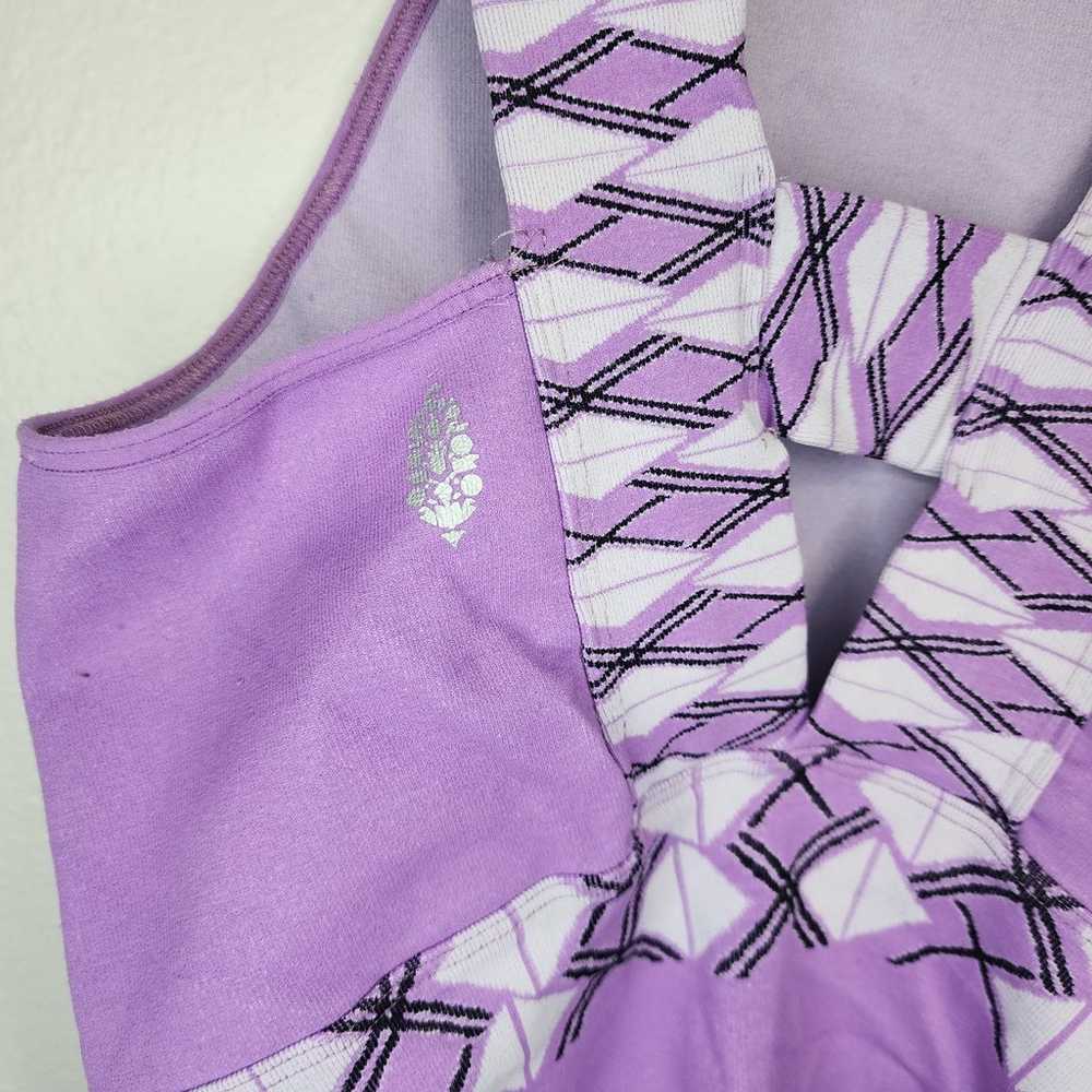 Free People Purple Argyle Bodysuit - image 3