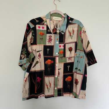 Nancybird Summer Shirt Patchwork of spring floral - image 1