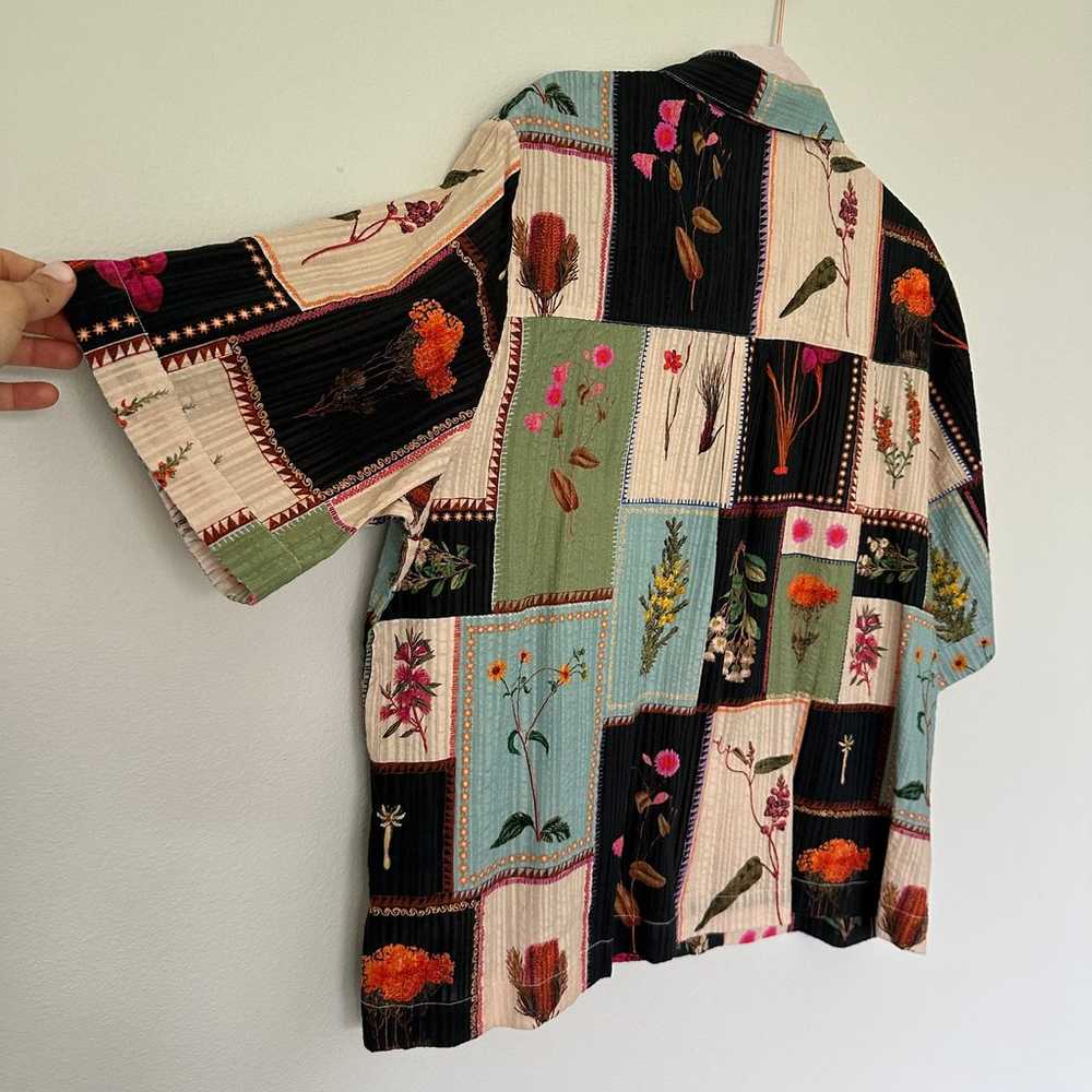 Nancybird Summer Shirt Patchwork of spring floral - image 4