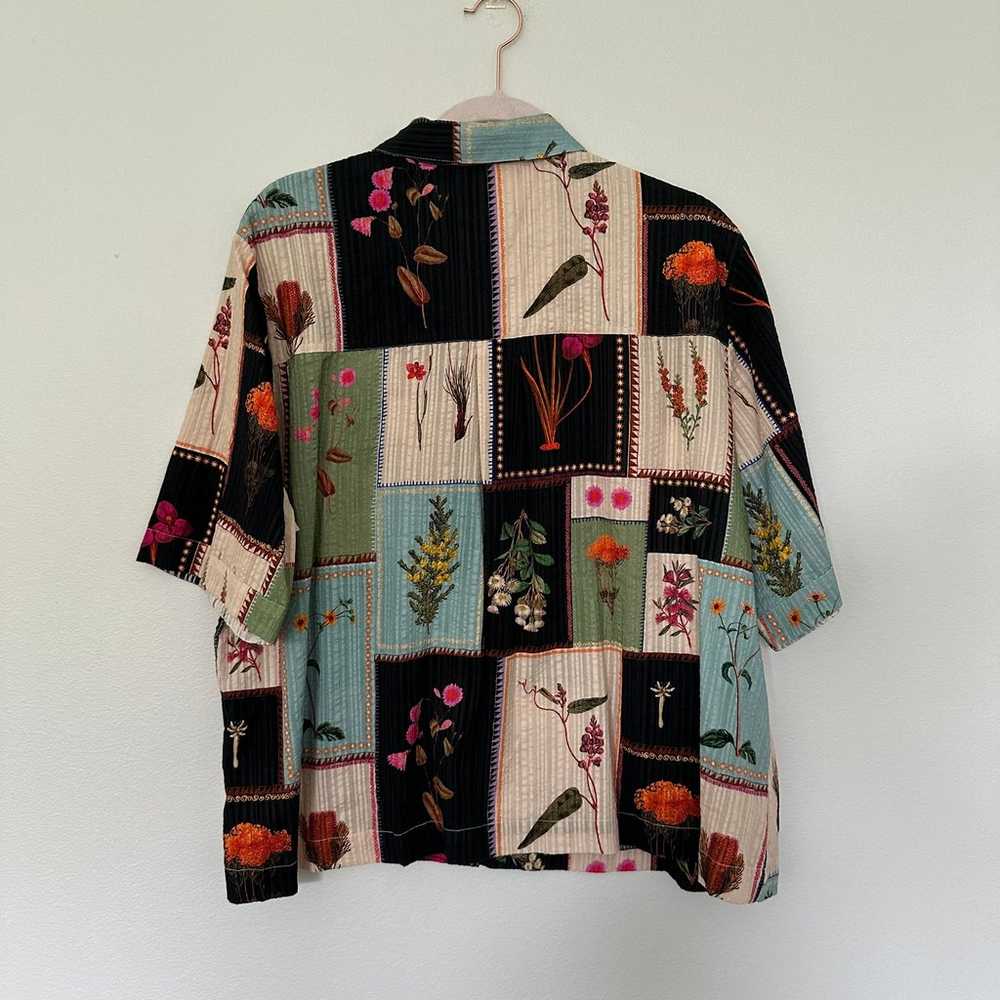 Nancybird Summer Shirt Patchwork of spring floral - image 5