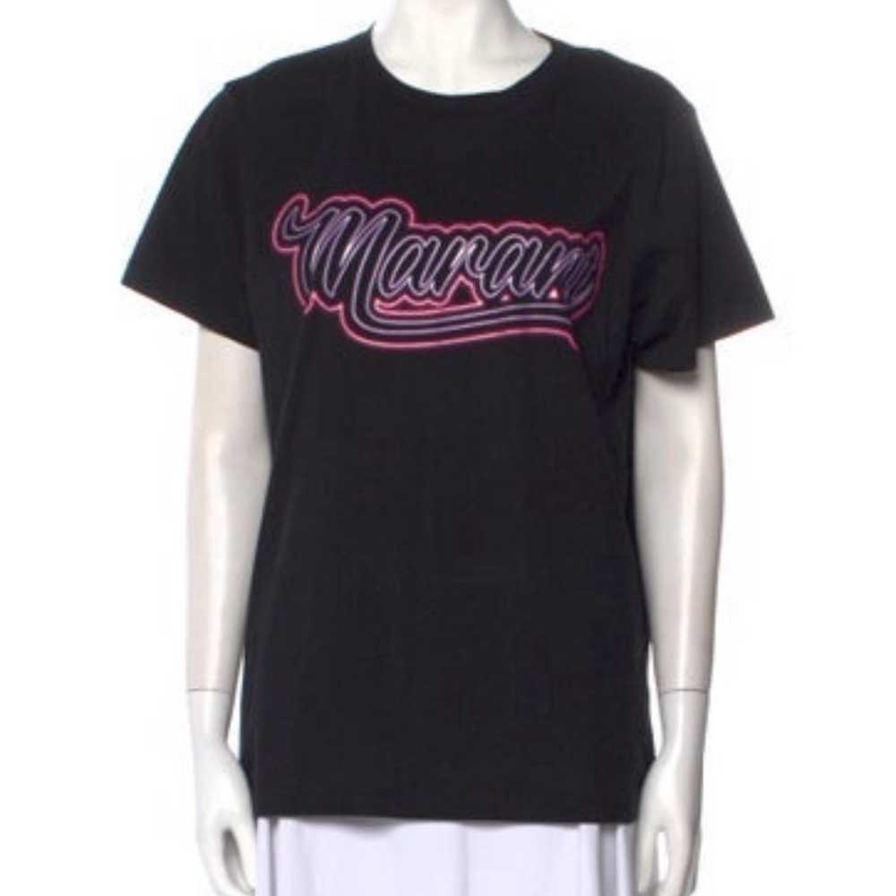 ISABEL MARANT BLACK TEE PRINT SZ M NEW - image 1