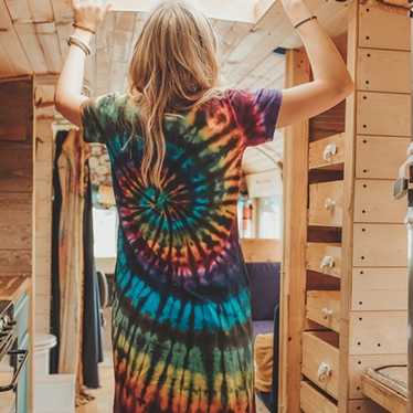 Tie dye dress womens, Beach coverups, Boho hippie… - image 1