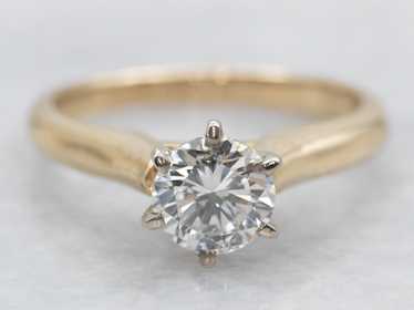 Modern Round Brilliant Diamond Solitaire Engageme… - image 1