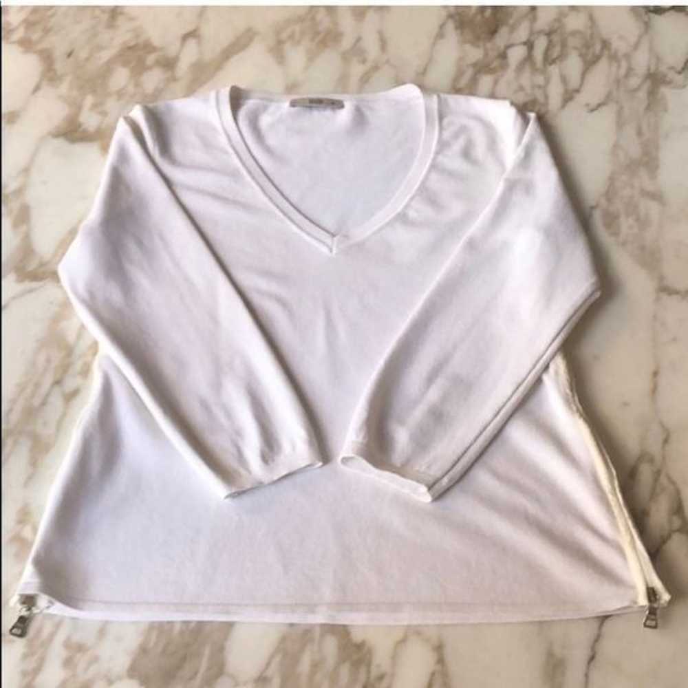 Prada White V neck Sweater - image 2