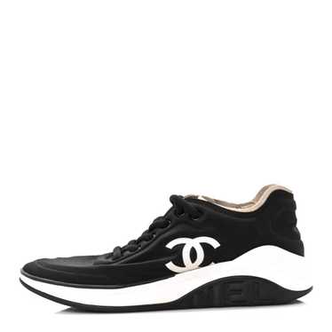CHANEL Lycra CC Sneakers 35.5 Black