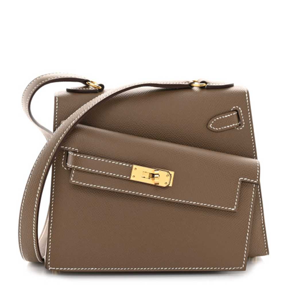 HERMES Epsom Kelly En Desordre Sellier 20 Etoupe - image 1