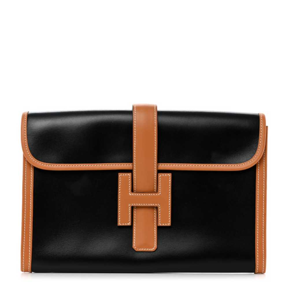 HERMES Box Jige Clutch PM Black Gold - image 1