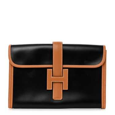 HERMES Box Jige Clutch PM Black Gold - image 1