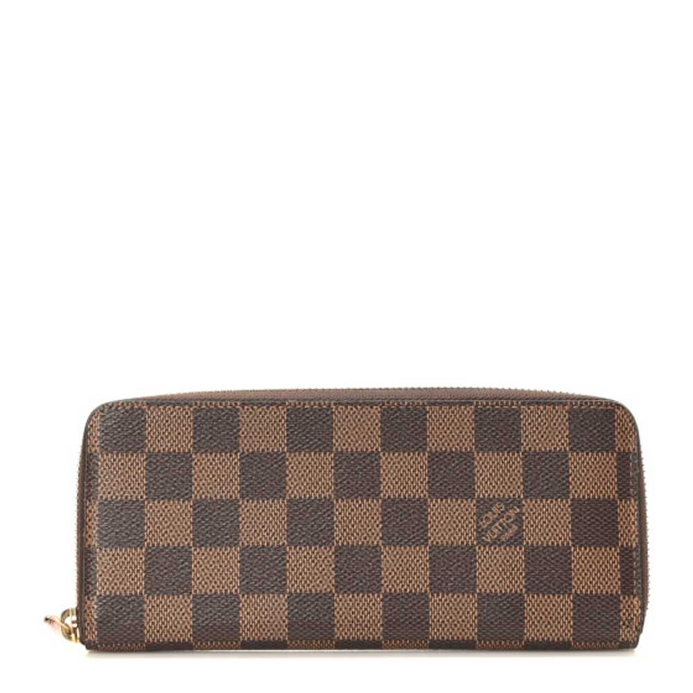 LOUIS VUITTON Damier Ebene Clemence Wallet Rose B… - image 1