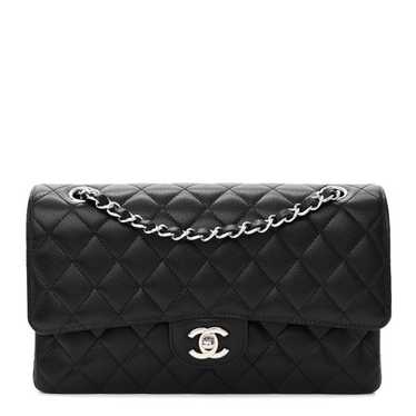 CHANEL Caviar Quilted Medium Double Flap Black
