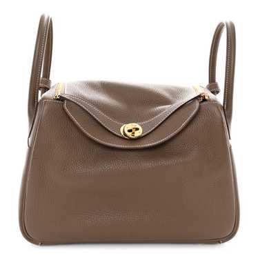 HERMES Taurillon Clemence Lindy 30 Etoupe - image 1