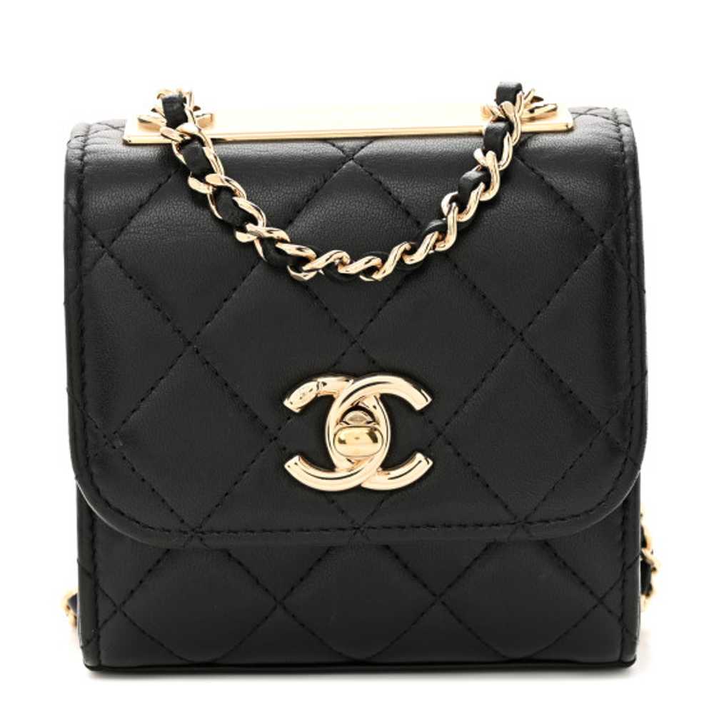 CHANEL Lambskin Quilted Mini Trendy CC Chain Wall… - image 1