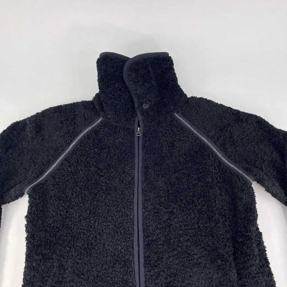 Athleta ladies Black Cozy Sherpa Full-Zip Jacket … - image 6