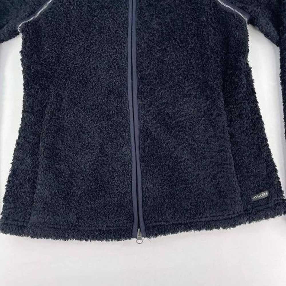 Athleta ladies Black Cozy Sherpa Full-Zip Jacket … - image 7