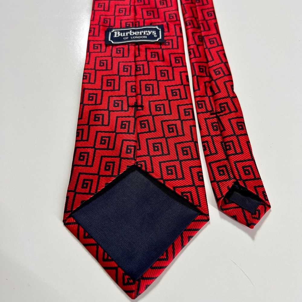 Burberry Burberrys Of London Men's Tie Red Black … - image 2