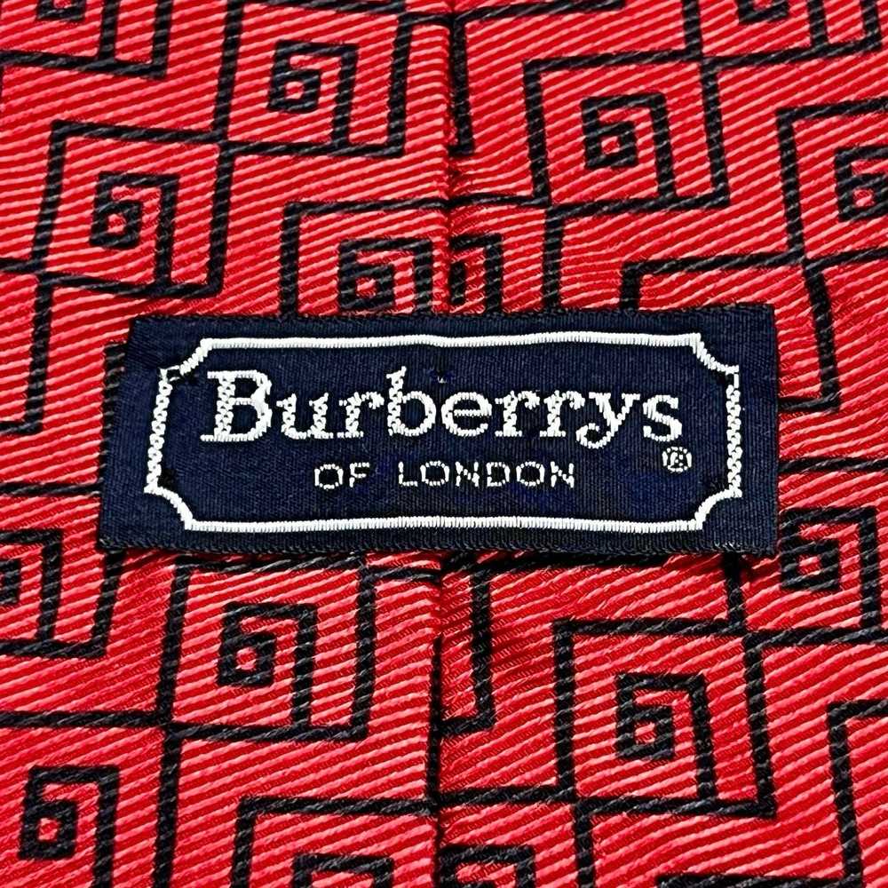 Burberry Burberrys Of London Men's Tie Red Black … - image 3