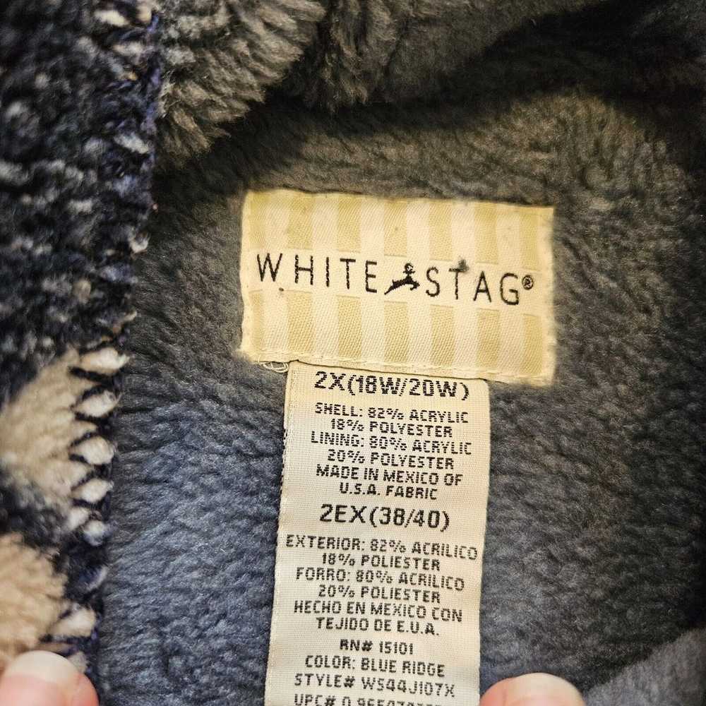 Vtg Nature Winter Fleece Jacket Womens 2X White S… - image 6