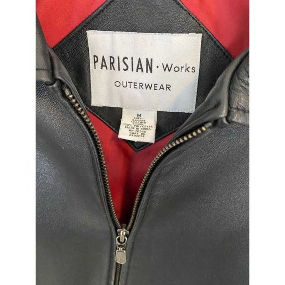 Parisian  Works Leather  Full Zip  Jacket  Sz M - image 9